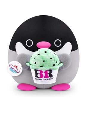 NIB Snackles Series 2 Penguin & Baskin-Robbin 16 Inch Plush by ZURU